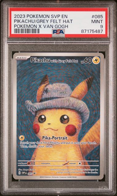 Pikachu/Grey Felt Hat (85) - Sv Black Star Promo - PSA 9