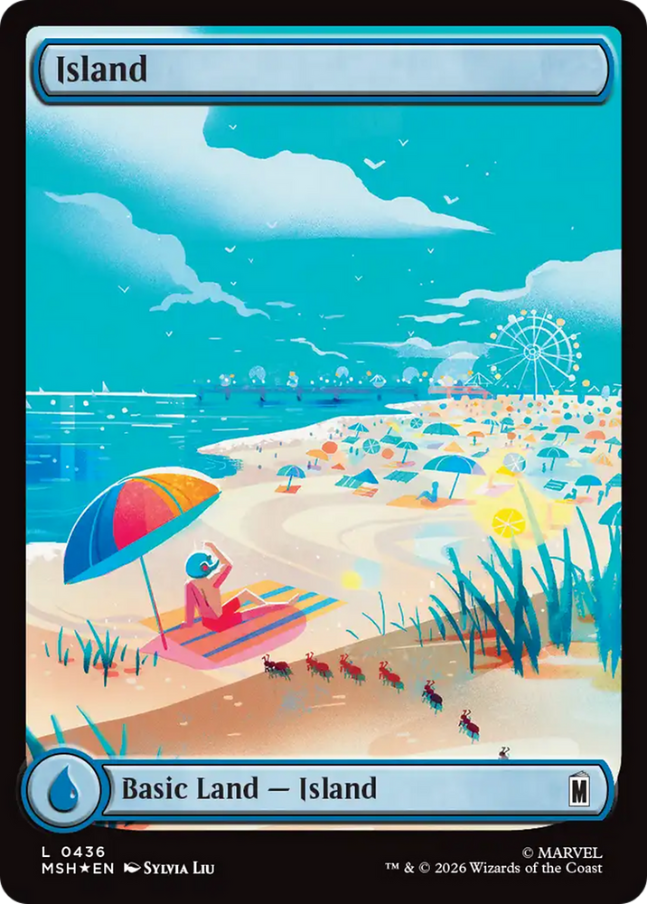 Island (0436) (Surge Foil) [Marvel Super Heroes]