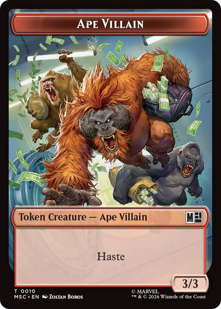 Copy (001) // Ape Villain (010) Double-Sided Token [Marvel Super Heroes Commander Tokens]