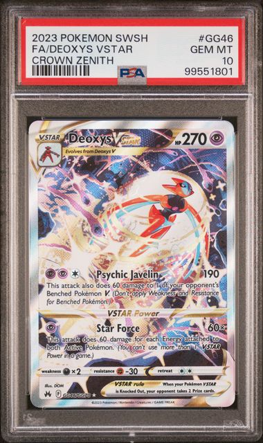 Deoxys Vstar (gg46) - Crown Zenith - PSA 10
