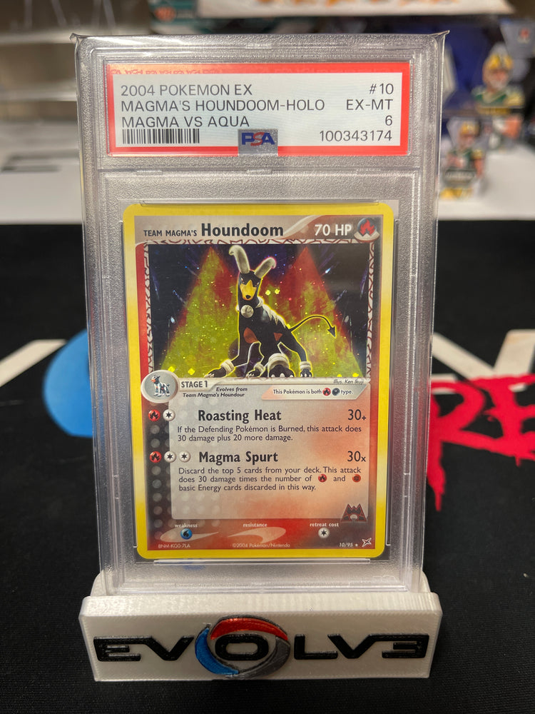 Team Magma's Houndoom (10/95) [Pokémon EX: Magma vs Aqua] PSA 6