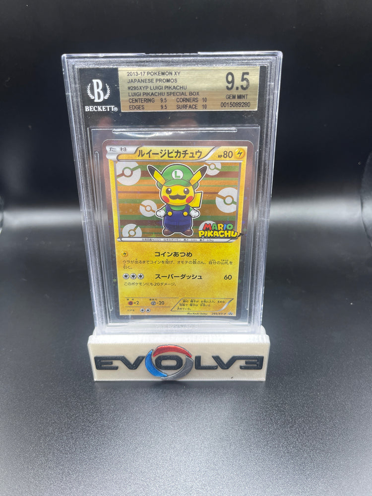 Luigi Pikachu (295XYP) [Japanese Pokémon XY: Black Star Promo] BGS 9.5