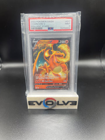 Charizard V (017/172) [Pokémon SWSH: Brilliant Stars] PSA 9