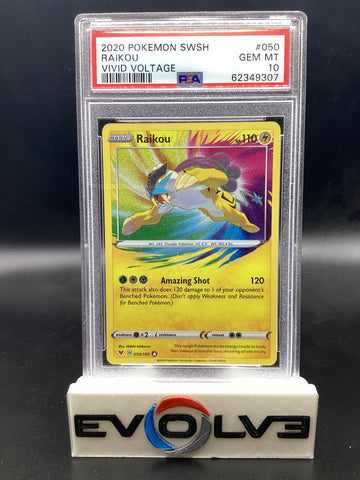 Raikou (050/185) [Pokemon Sword & Shield: Vivid Voltage] PSA 10