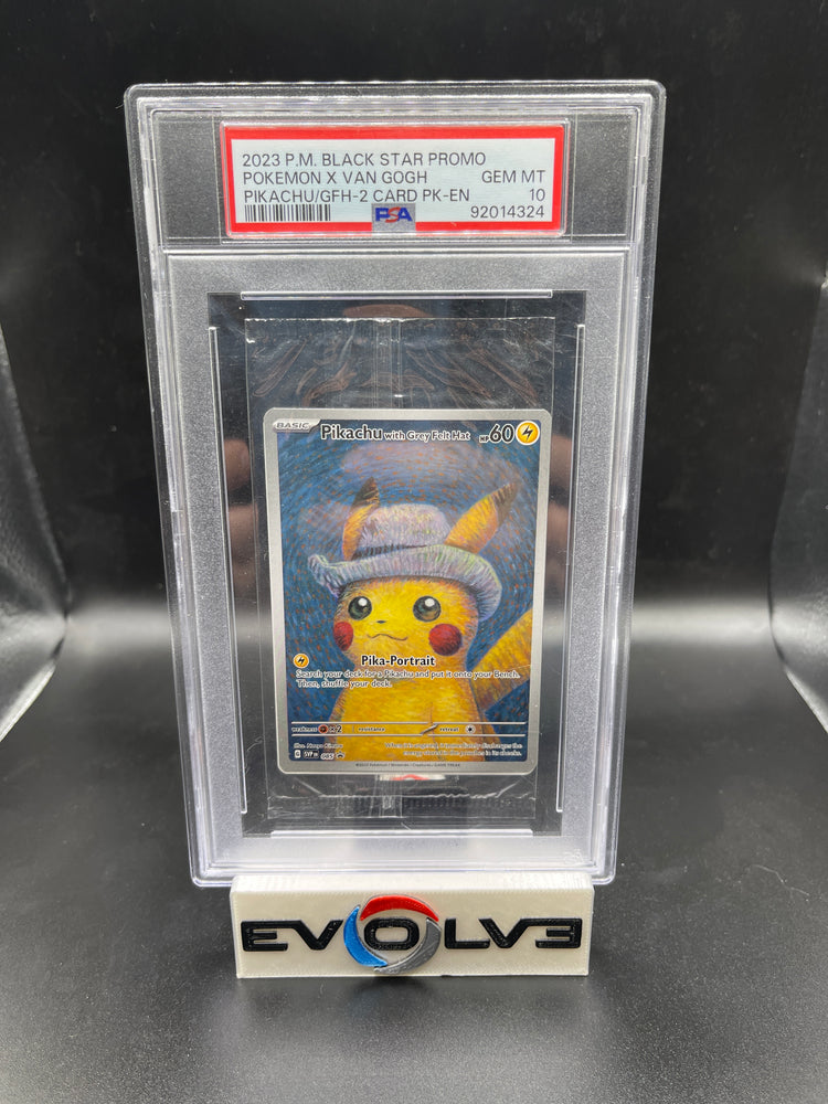 Pikachu with Grey Felt Hat Van Gogh Promo Pokemon Cello Pack - PSA 10