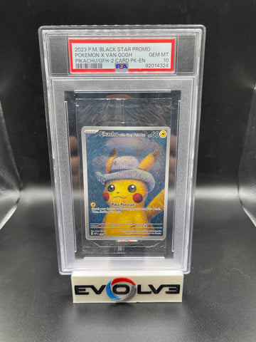 Pikachu with Grey Felt Hat Van Gogh Promo Pokemon Cello Pack - PSA 10