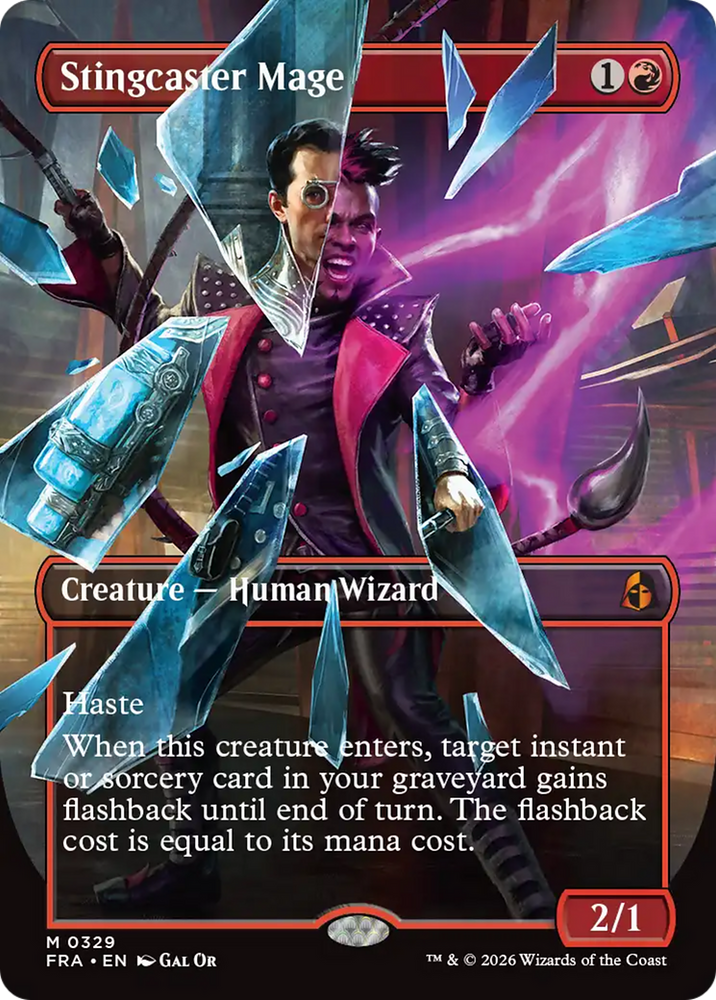 Stingcaster Mage (Borderless) (Facet Foil) [Reality Fracture]