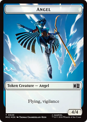 Angel (020) // Vibranium (031) Double-Sided Token (Surge Foil) [Marvel Super Heroes Commander Tokens]