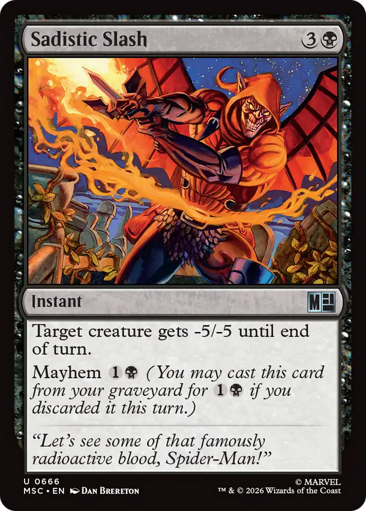 Sadistic Slash [Marvel Super Heroes Commander]