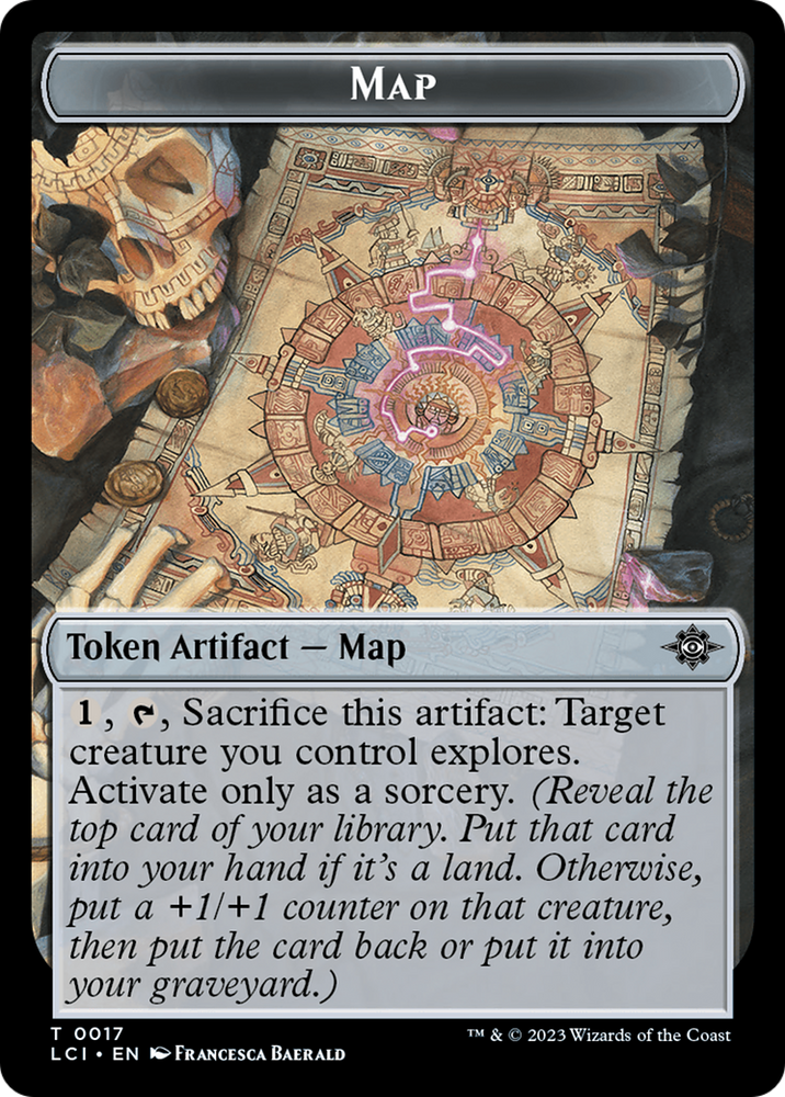 Treasure (0018) // Map Double-Sided Token [The Lost Caverns of Ixalan Tokens]