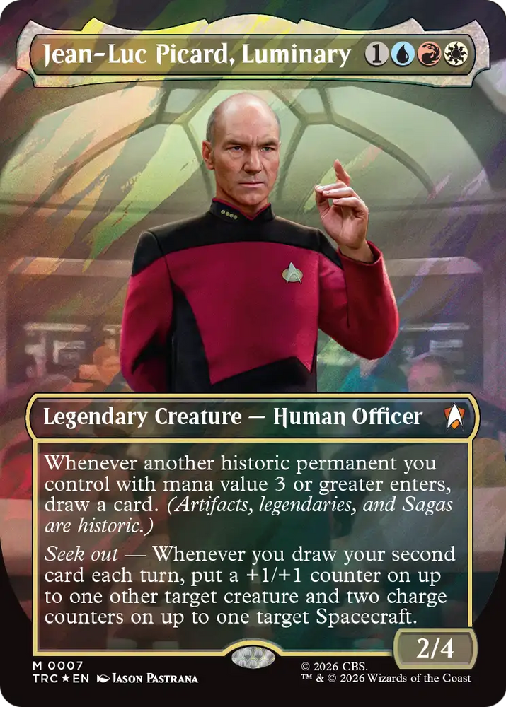 Jean-Luc Picard, Luminary (Borderless) (Surge Foil) [Star Trek Commander]