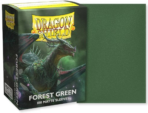 Dragon Shield: Standard 100ct Sleeves (Matte) - Forest Green