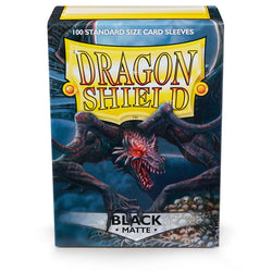 Dragon Shield: Standard 100ct Sleeves (Matte) - Black