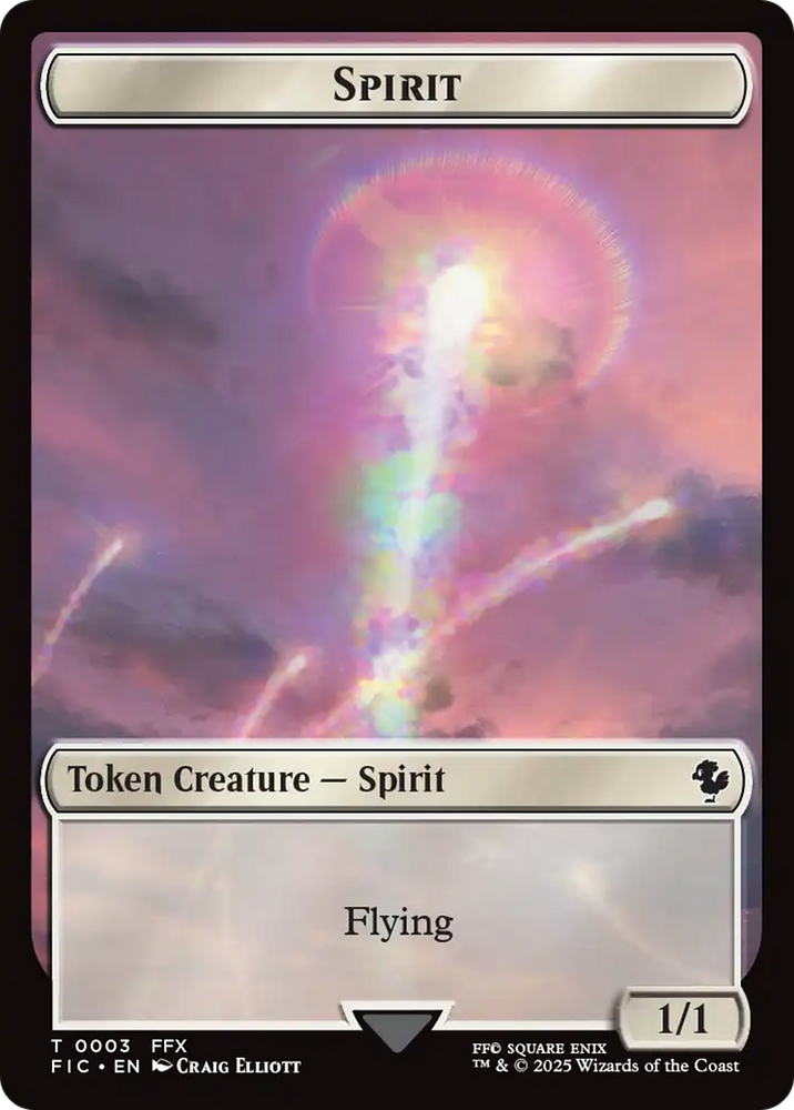 Spirit // Squid Double-Sided Token [FINAL FANTASY Commander Tokens]
