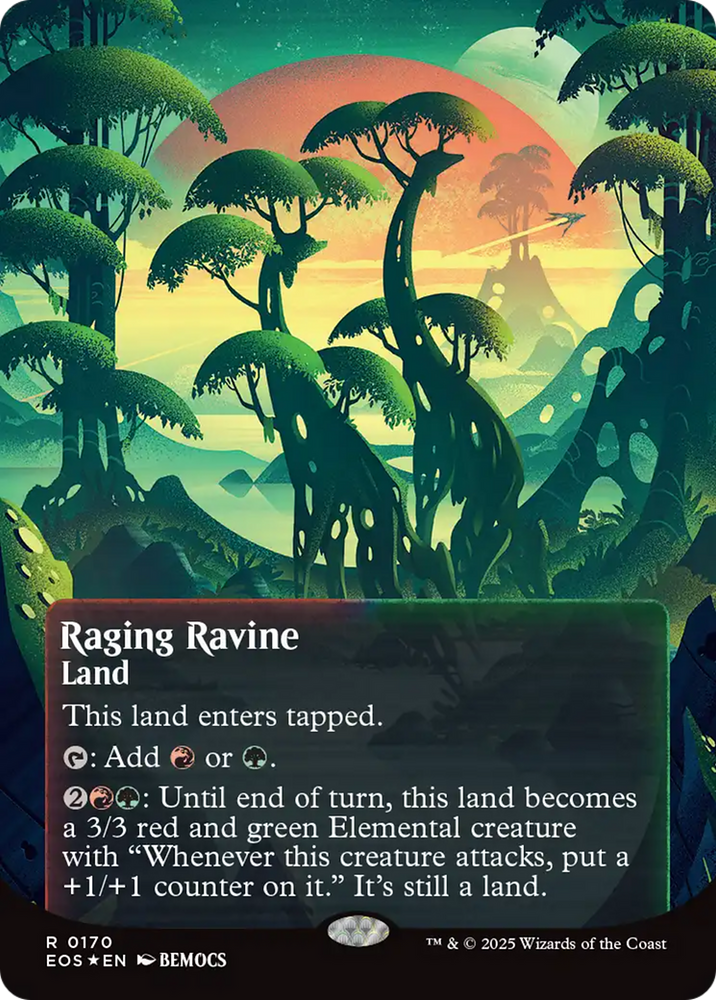 Raging Ravine (0170) (Borderless) (Galaxy Foil) [Edge of Eternities: Stellar Sights]