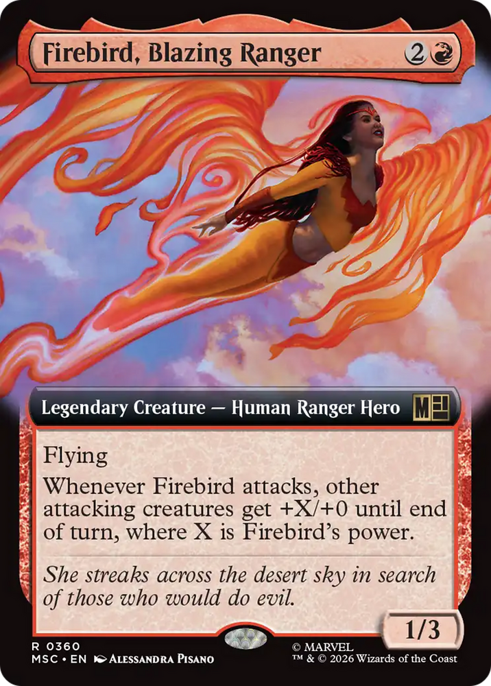 Firebird, Blazing Ranger (Extended Art) [Marvel Super Heroes Commander]