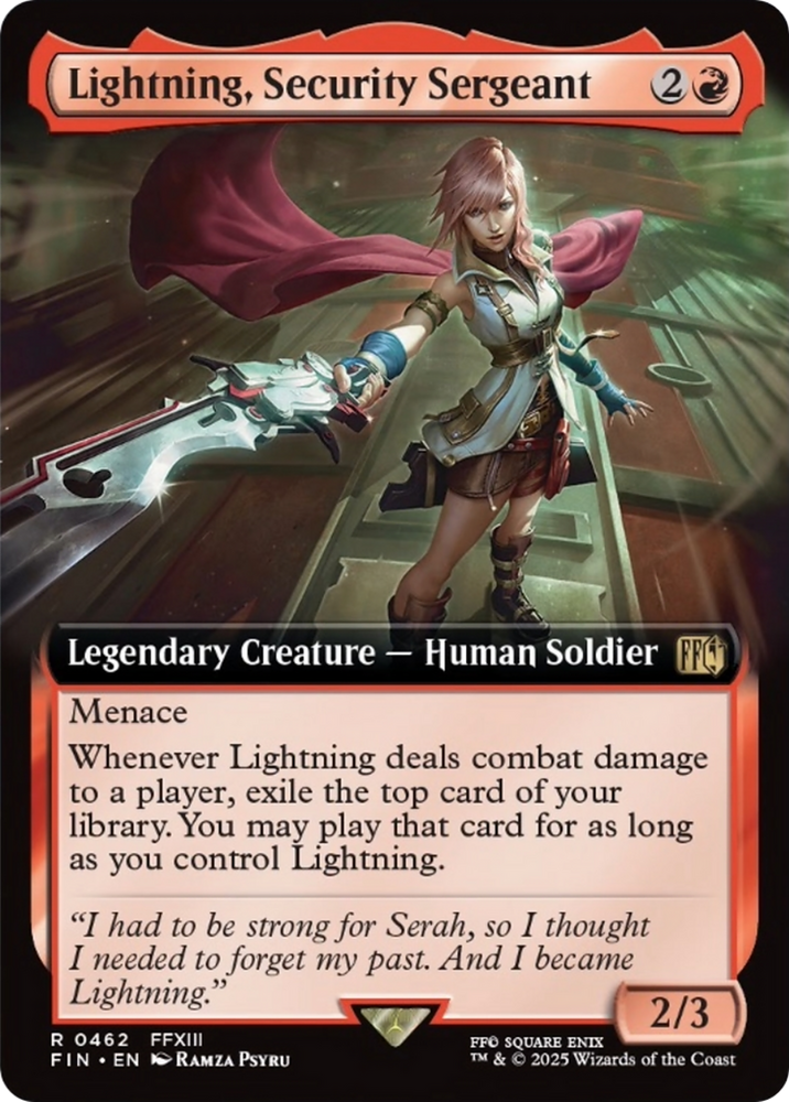 Lightning, Security Sergeant (Extended Art) [FINAL FANTASY]