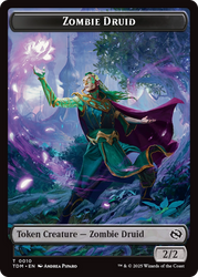 Insect (0022) // Zombie Druid Double-Sided Token [Tarkir: Dragonstorm Commander Tokens]