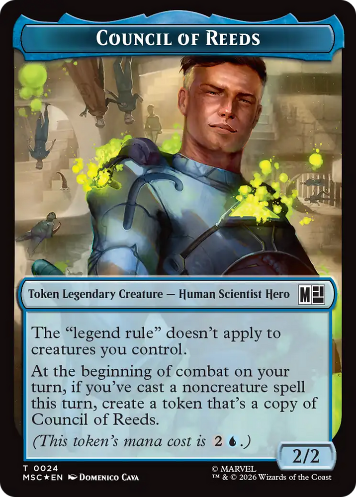 Council of Reeds (024) // Construct (030) Double-Sided Token (Surge Foil) [Marvel Super Heroes Commander Tokens]