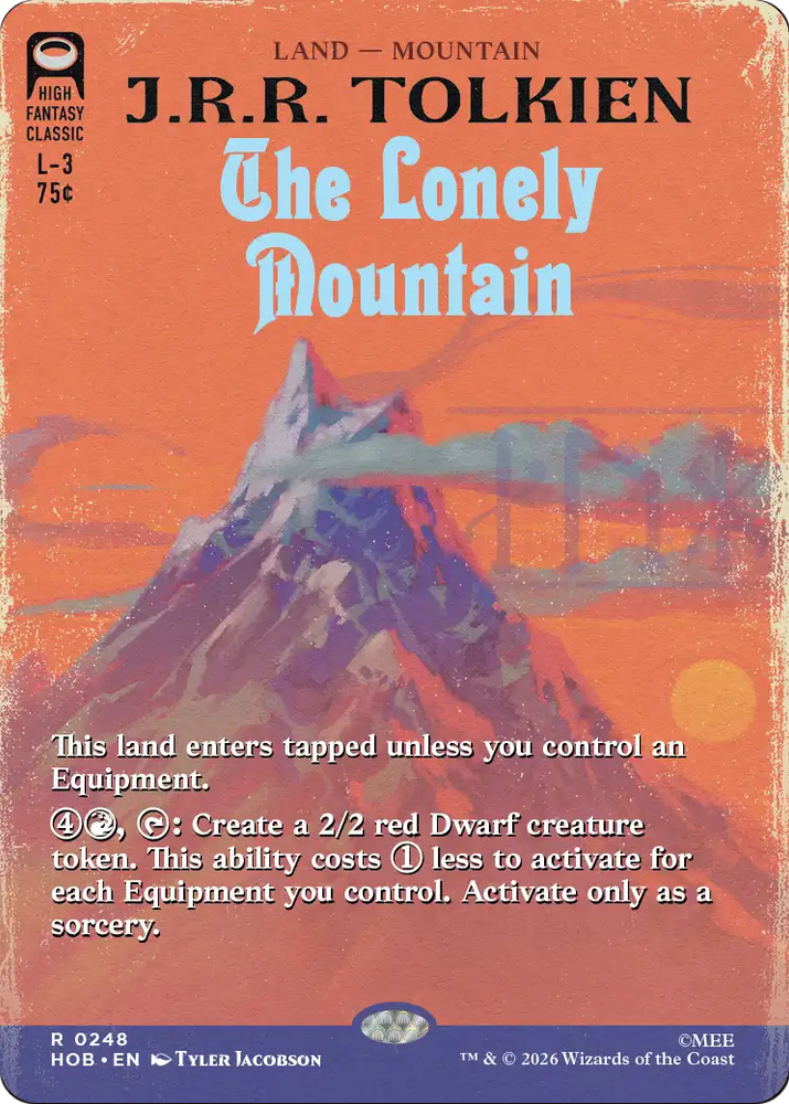 The Lonely Mountain (Borderless) (0248) (Surge Foil) [The Hobbit]