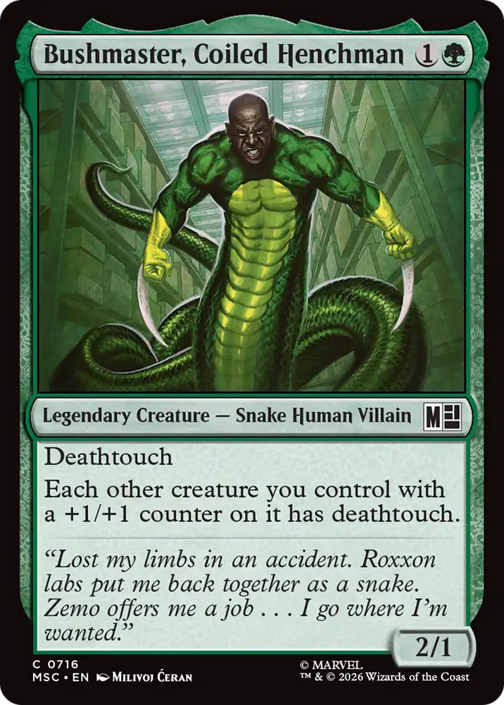 Bushmaster, Coiled Henchman [Marvel Super Heroes Commander]