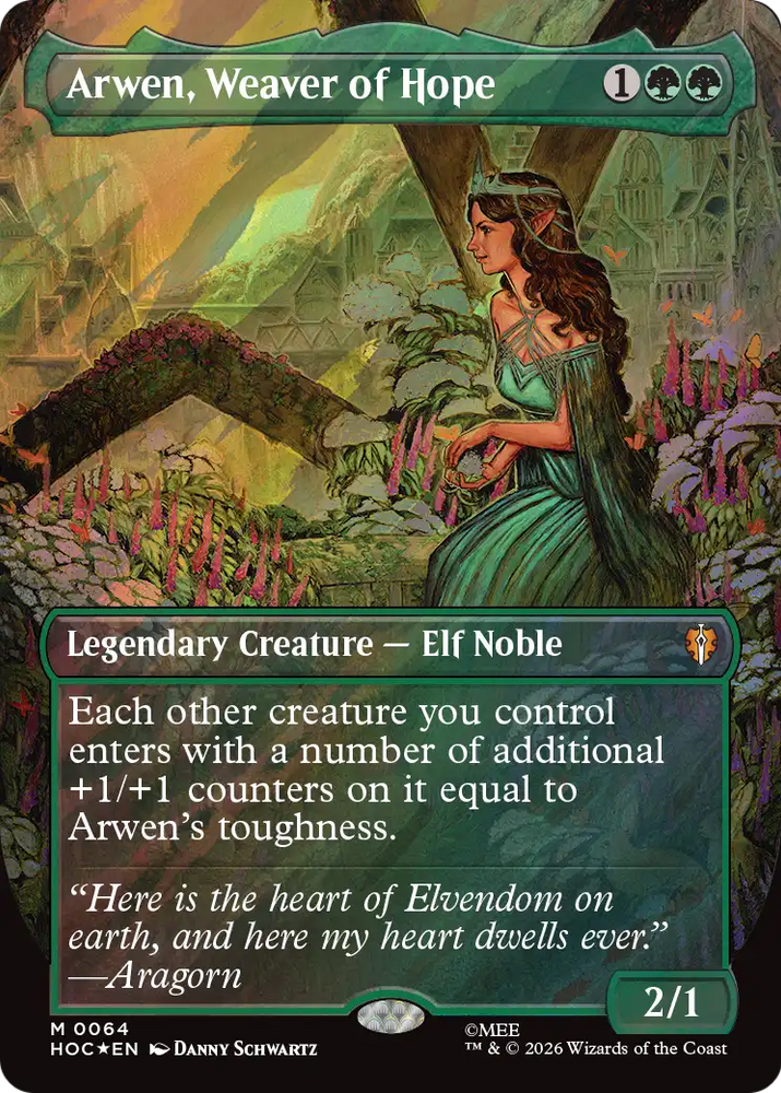 Arwen, Weaver of Hope (Borderless) (Surge Foil) [The Hobbit: Eternal-Legal]