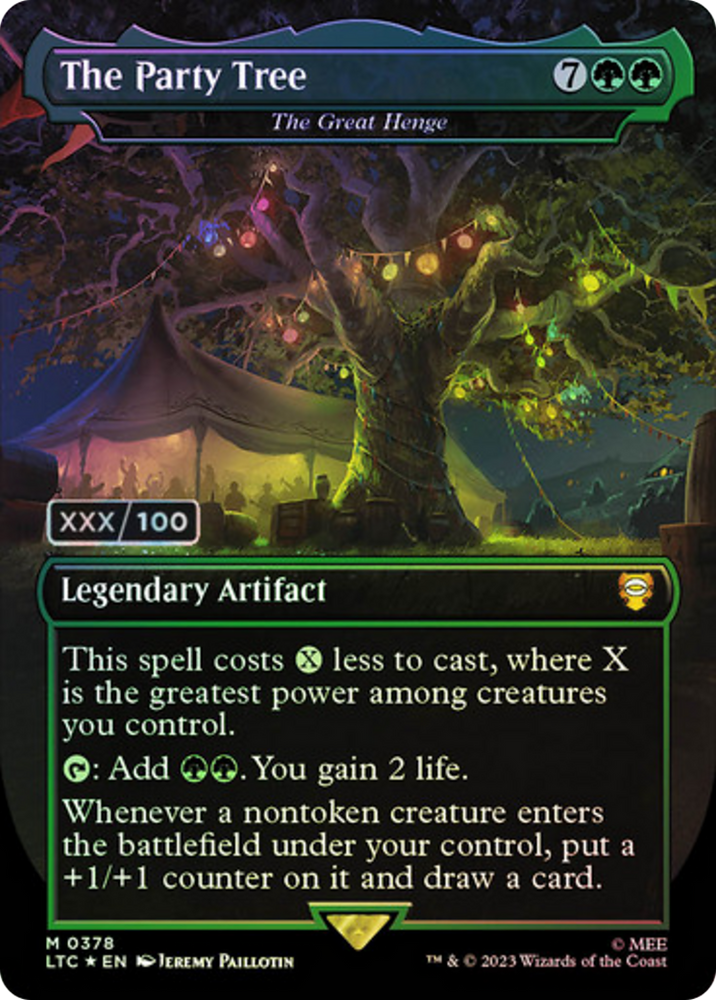 The Party Tree - The Great Henge (Borderless) (Serialized) [The Lord of the Rings: Tales of Middle-Earth Commander]