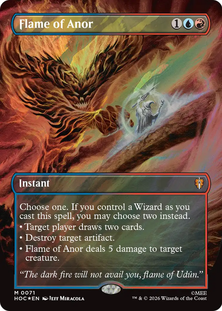 Flame of Anor (Borderless) (Surge Foil) [The Hobbit: Eternal-Legal]