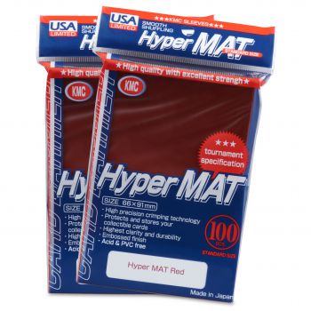 KMC Sleeves Hyper Matte Red 100-Count