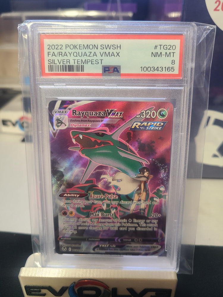 2022 Pokémon rayquaza vmax psa 8