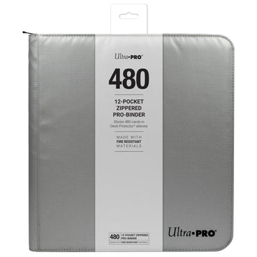 Ultra PRO: 12-Pocket Zippered PRO-Binder (Silver)