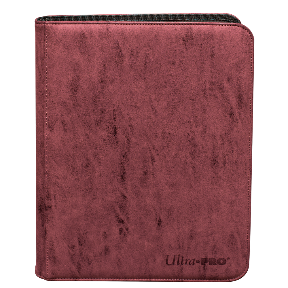 Ultra PRO: 9-Pocket Premium Zippered PRO-Binder - Suede Collection (Ruby)
