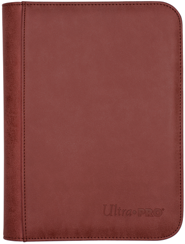 Ultra PRO: 4-Pocket Premium Zippered PRO-Binder - Suede Collection (Ruby)