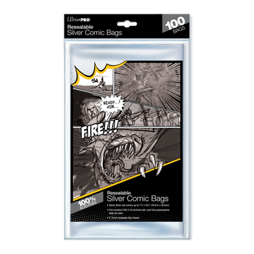Ultra PRO: Comic Bags - Resealable Silver Age Size (7-1/4" X 10-1/2" / 100-Pack)