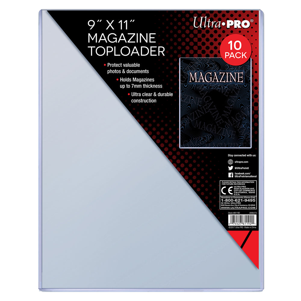 Ultra PRO: Toploader - 9" x 11-1/4" (10ct - Thick Magazine)