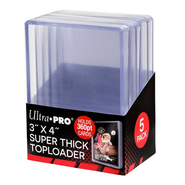 Ultra PRO: Toploader - 3" x 4" (5ct - Super Thick 360pt)