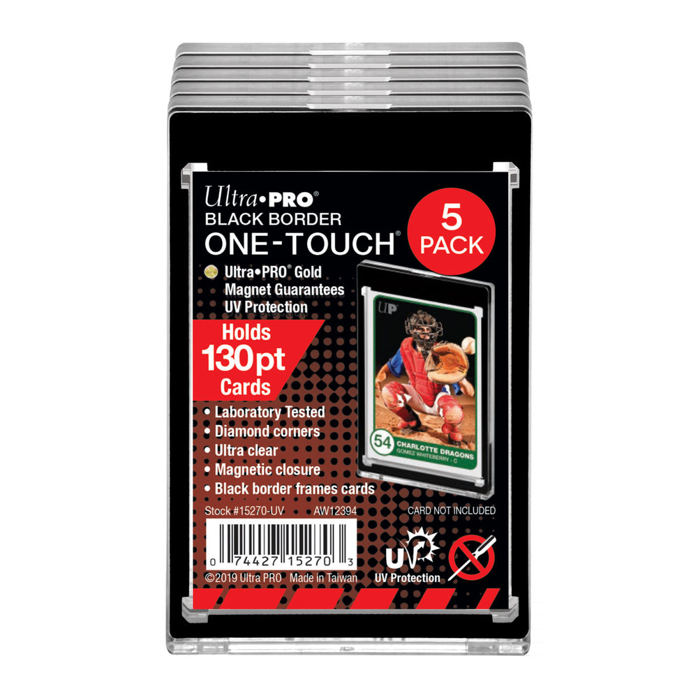 Ultra PRO: UV One-Touch Magnetic Holder - 130pt (Black Border - 5ct)